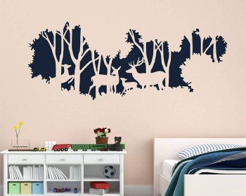 Deer Trees Landscape Silhouette Deer Trees Landscape Silhouette